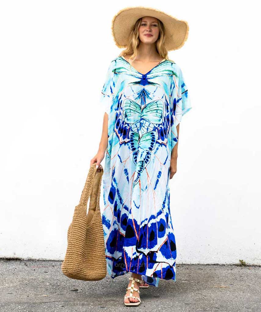 Kaftan Vibrações - Caribe | Gata Raposa™