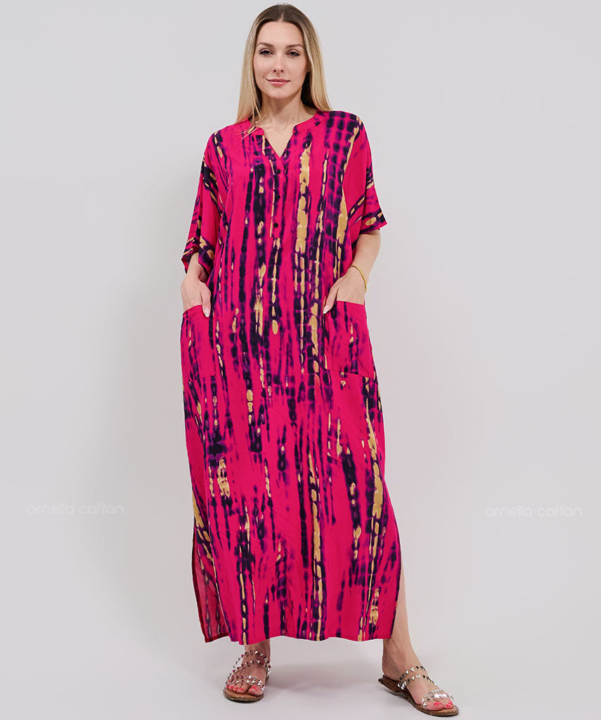 Kaftan Botânica — Carmim | Gata Raposa™