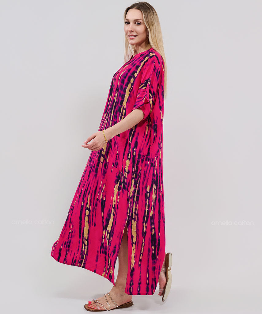 Kaftan Botânica — Carmim | Gata Raposa™