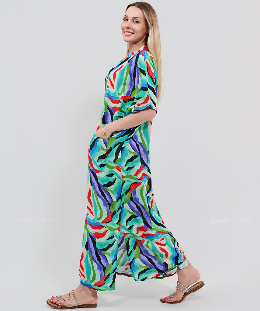 Kaftan Botânica — Capri | Gata Raposa™
