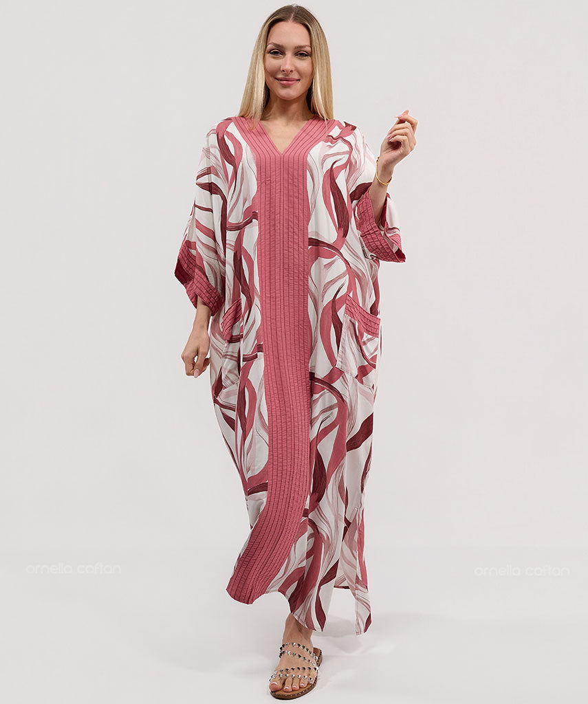 Kaftan Botânica — Peônia | Gata Raposa™