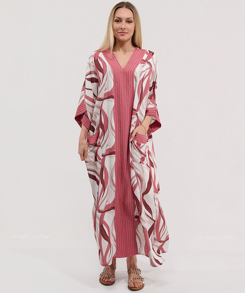 Kaftan Botânica — Peônia | Gata Raposa™