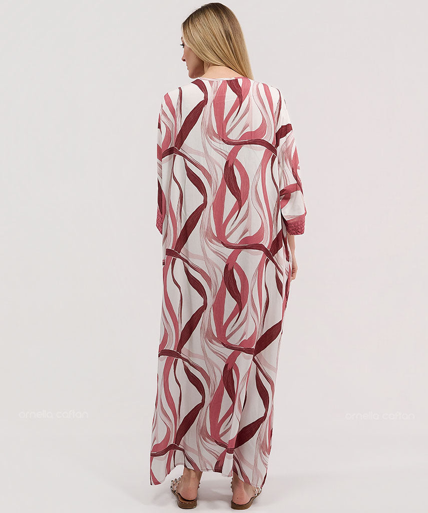 Kaftan Botânica — Peônia | Gata Raposa™