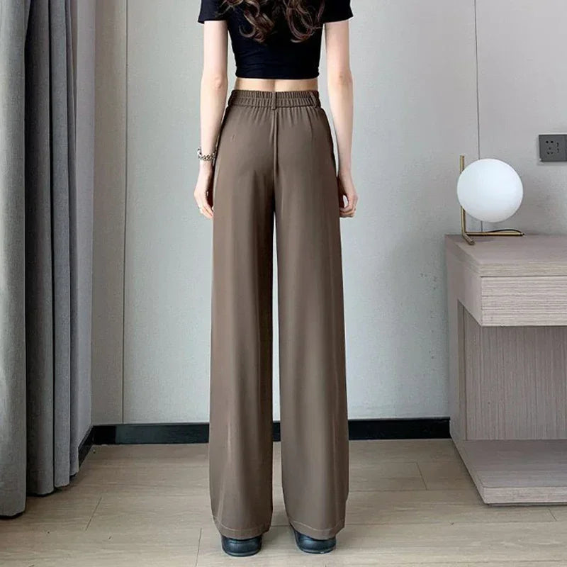 Calça feminina Odessa de alfaiataria em chiffon