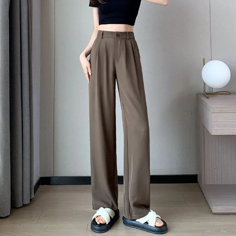 Calça feminina Odessa de alfaiataria em chiffon