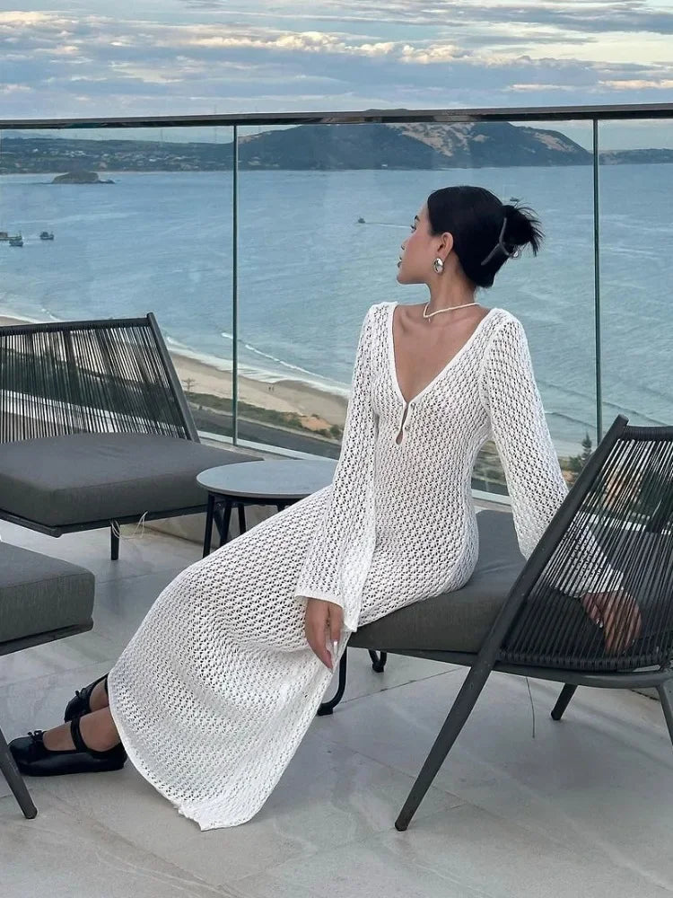 Vestido Longo de Praia Paraty — Sensualidade Elegante para Dias de Sol