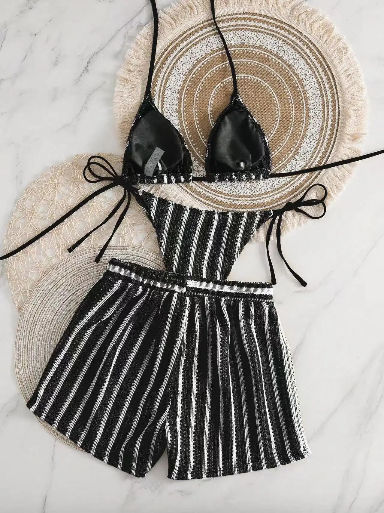 Conjunto Mirella Mar - Biquini e Short com Cós Elástico