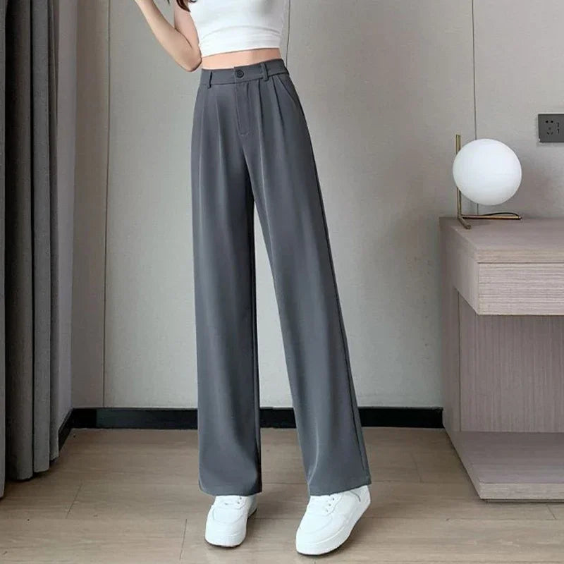 Calça feminina Odessa de alfaiataria em chiffon