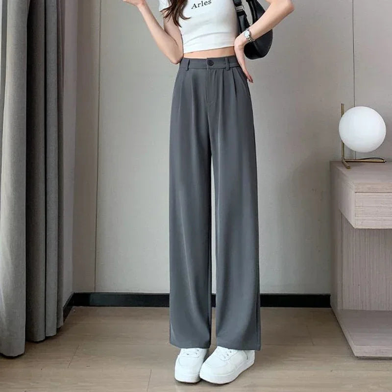Calça feminina Odessa de alfaiataria em chiffon