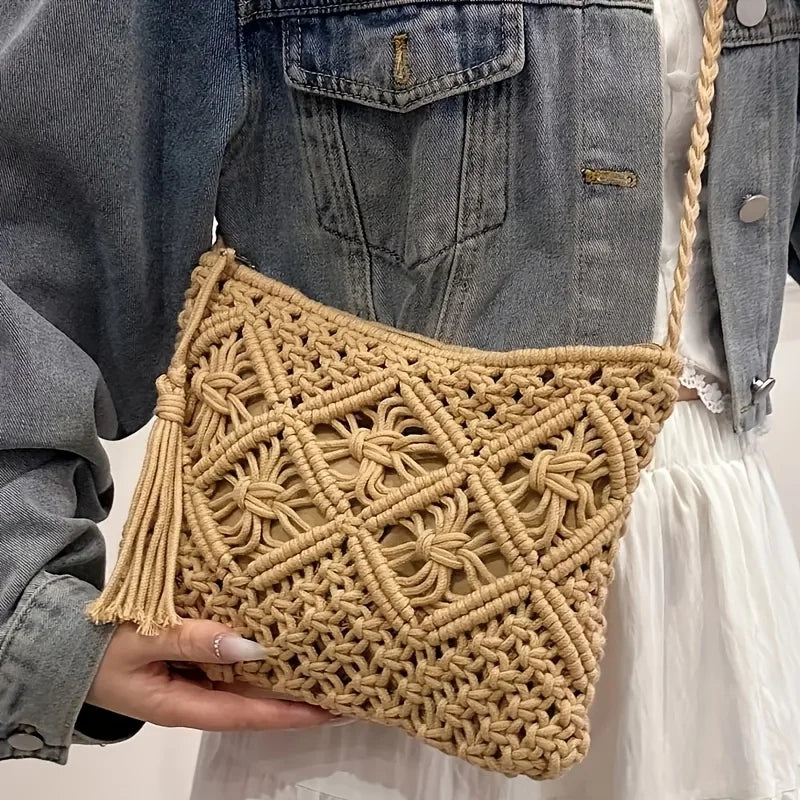 Bolsa Boho Chic Laura — Charme Artesanal com Elegância Natural