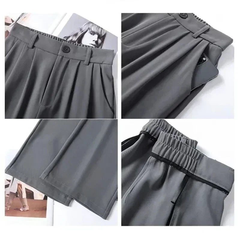 Calça feminina Odessa de alfaiataria em chiffon