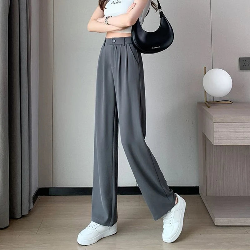 Calça feminina Odessa de alfaiataria em chiffon