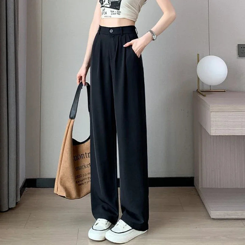 Calça feminina Odessa de alfaiataria em chiffon