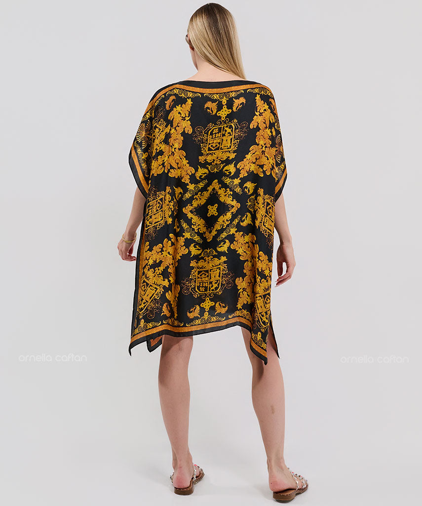 Kaftan Riviera — Noir | Gata Raposa™