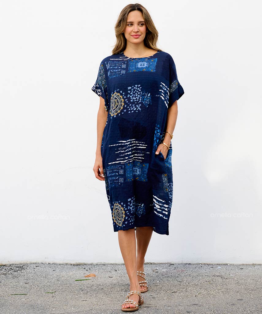 Kaftan Saara — Safira | Gata Raposa™