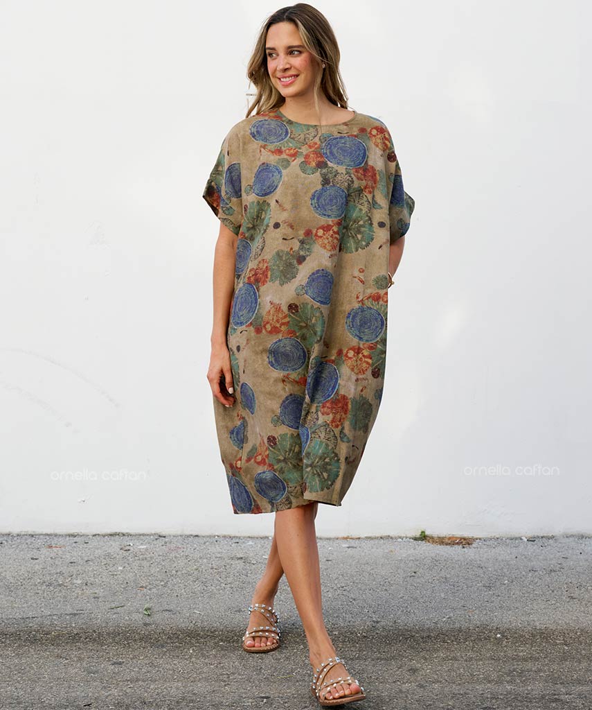 Kaftan Saara — Oliva | Gata Raposa™