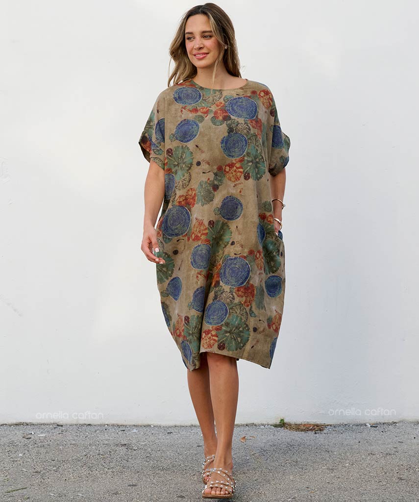 Kaftan Saara — Oliva | Gata Raposa™
