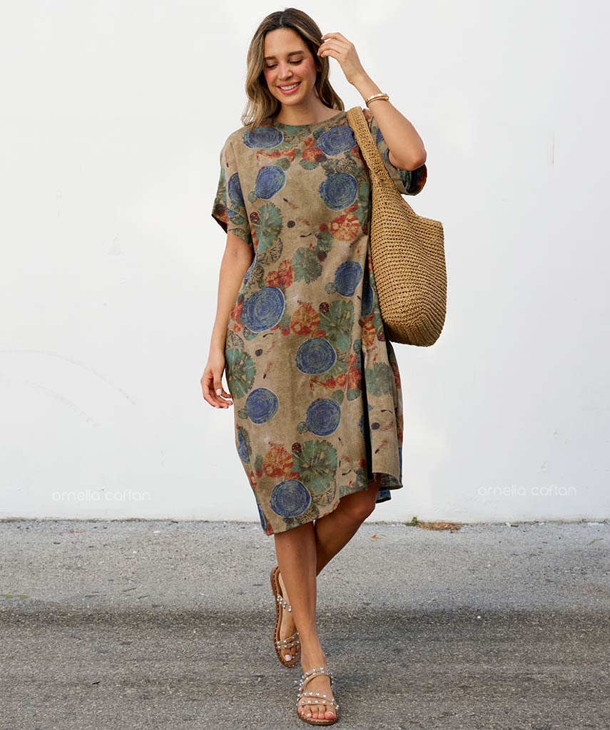Kaftan Saara — Oliva | Gata Raposa™
