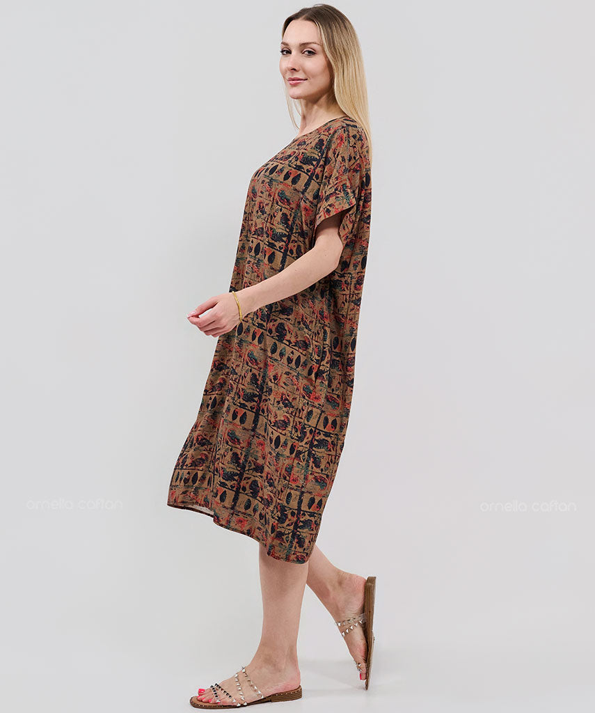 Kaftan Saara — Coral | Gata Raposa™