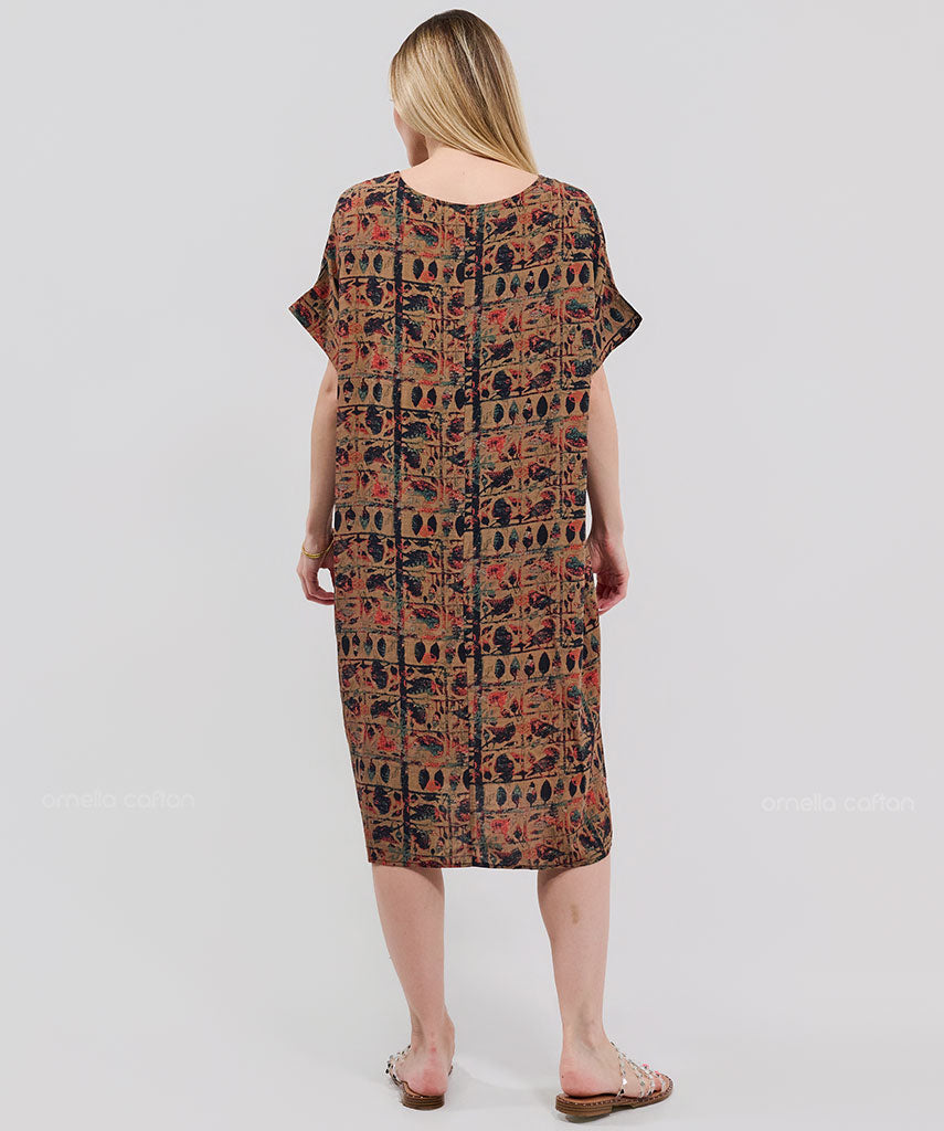 Kaftan Saara — Coral | Gata Raposa™