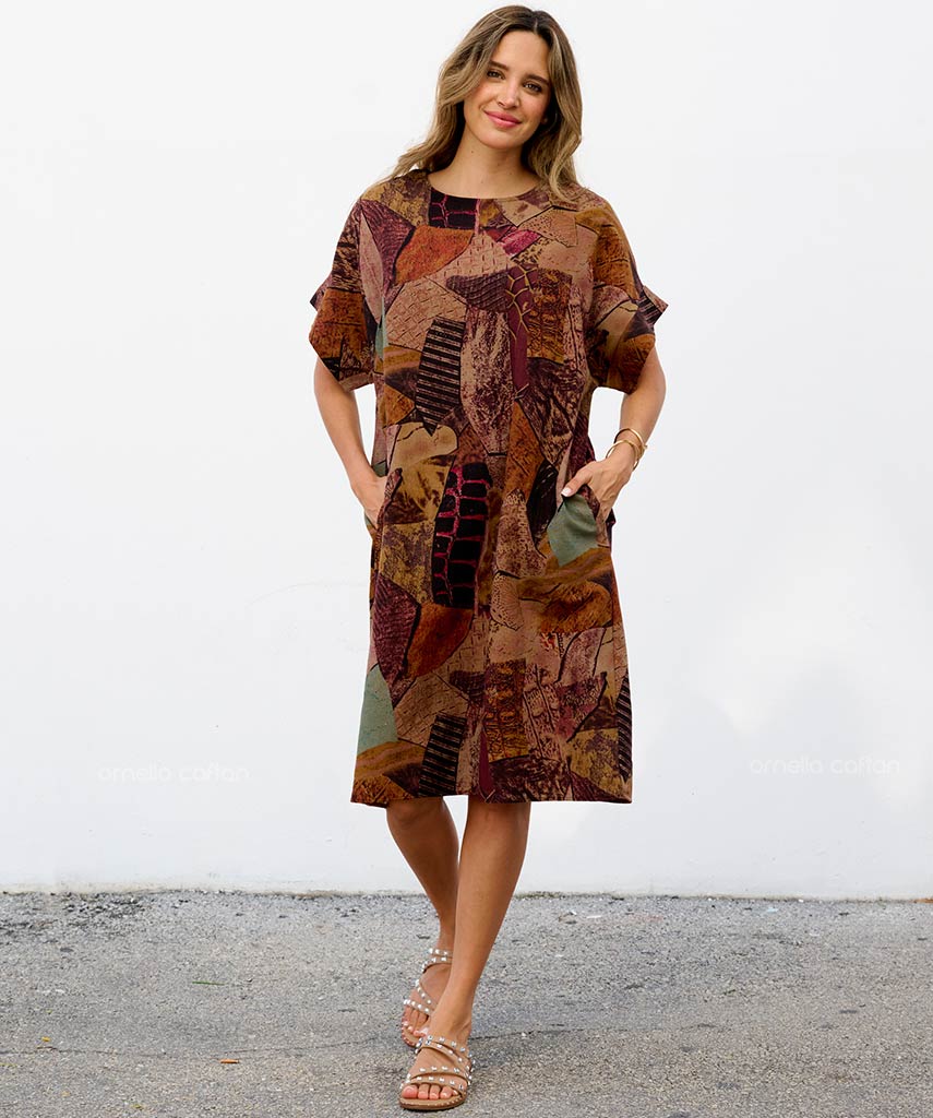 Kaftan Saara — Âmbar | Gata Raposa™