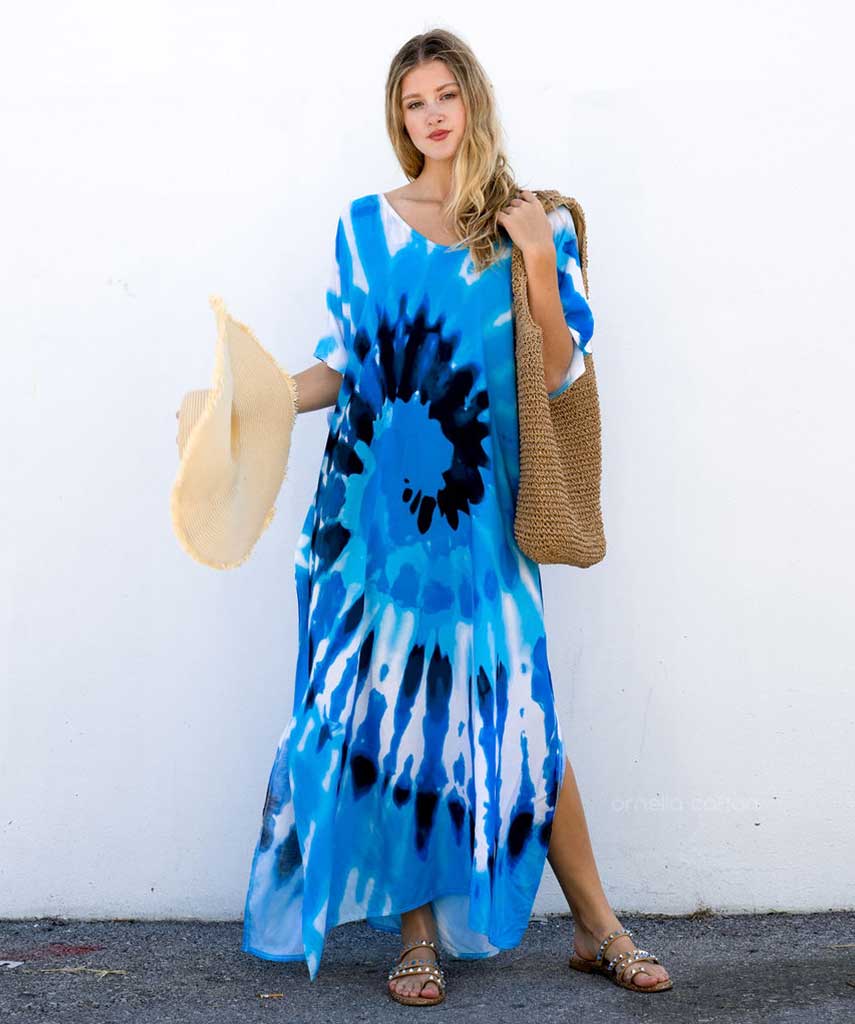 Kaftan Vibrações - Oceano | Gata Raposa™