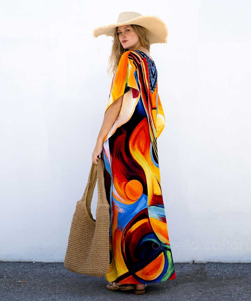 Kaftan Vibrações - Solar | Gata Raposa™