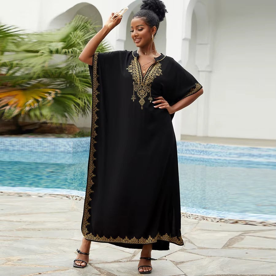 Kaftan Bordado Damaris Preto
