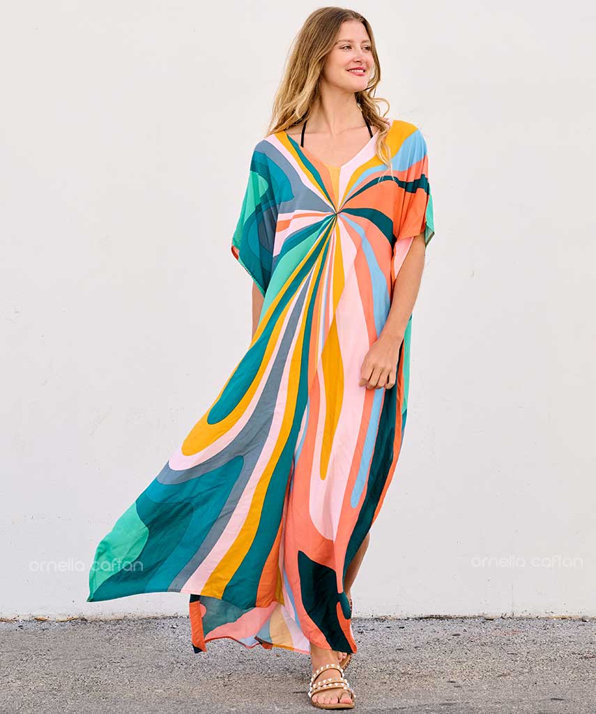 Kaftan Vibrações - Aurora | Gata Raposa™