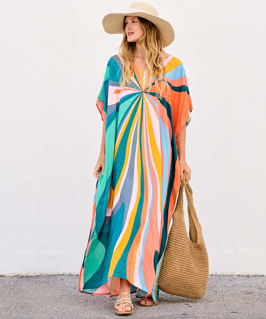 Kaftan Vibrações - Aurora | Gata Raposa™