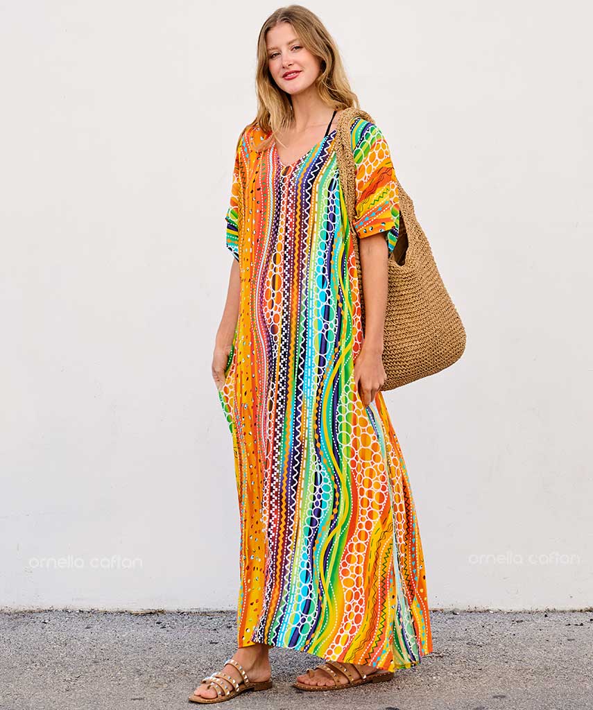 Kaftan Vibrações - Safári | Gata Raposa™