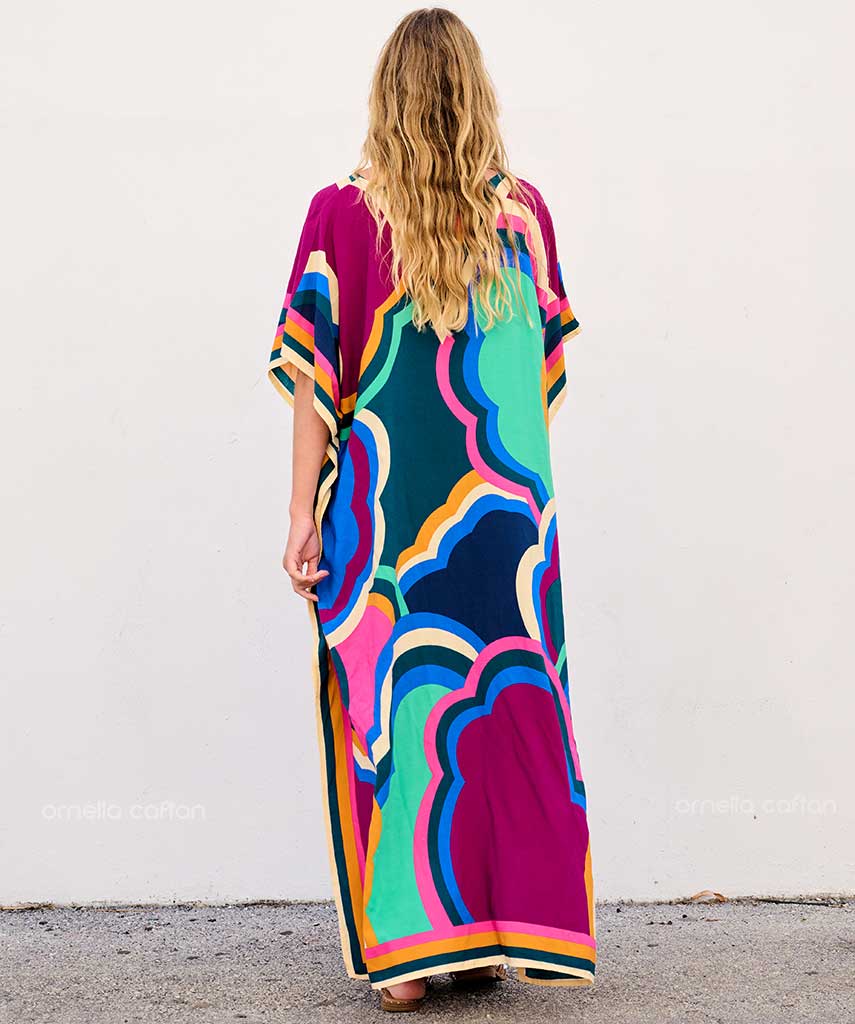 Kaftan Vibrações - Cobalto | Gata Raposa™