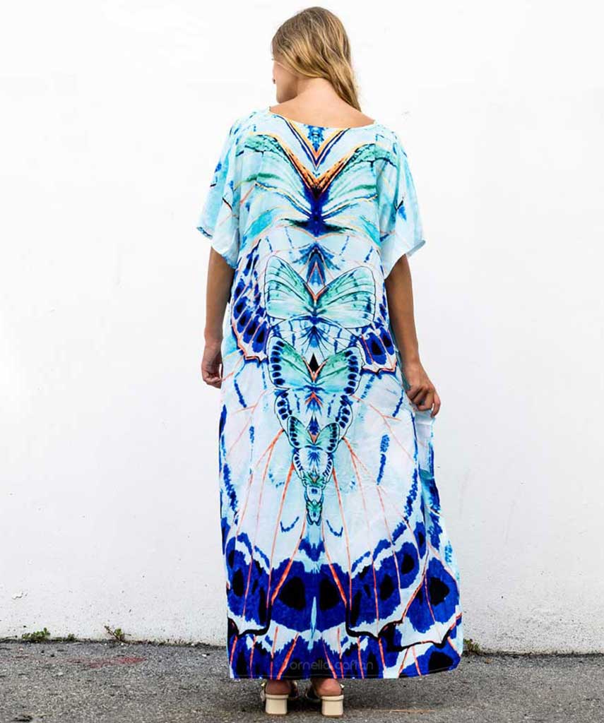 Kaftan Vibrações - Caribe | Gata Raposa™