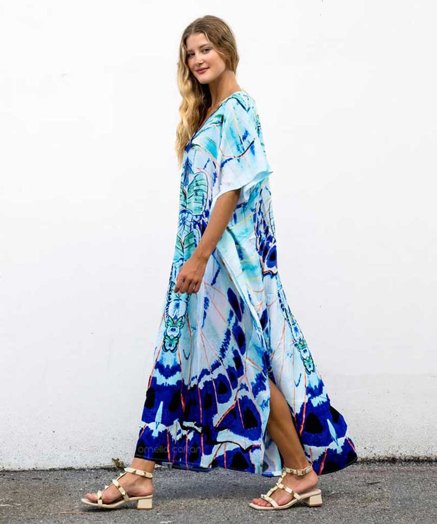 Kaftan Vibrações - Caribe | Gata Raposa™