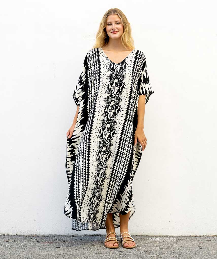 Kaftans Maví  – Ônix | Gata Raposa™