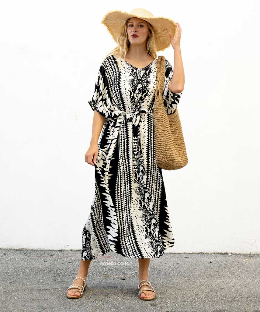 Kaftans Maví  – Ônix | Gata Raposa™