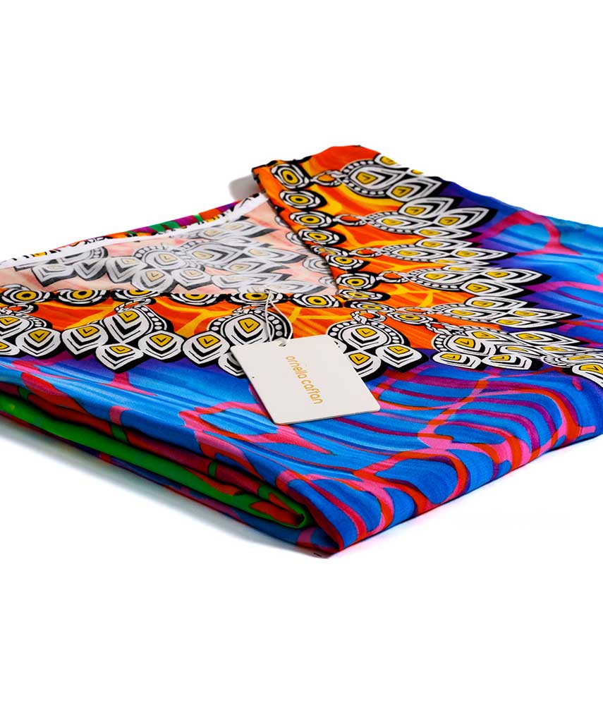 Kaftan Vibrações - Flamingo | Gata Raposa™