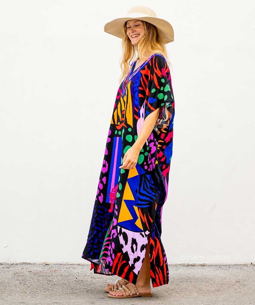 Kaftan Vibrações - Arco-Íris | Gata Raposa™