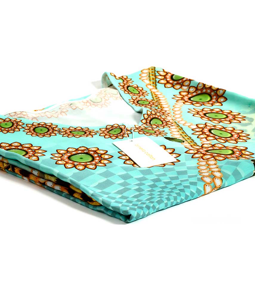 Kaftan Vibrações - Turquesa | Gata Raposa™