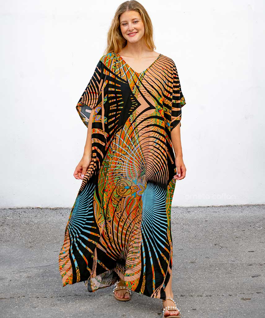 Kaftan Vibrações - Âmbar | Gata Raposa™
