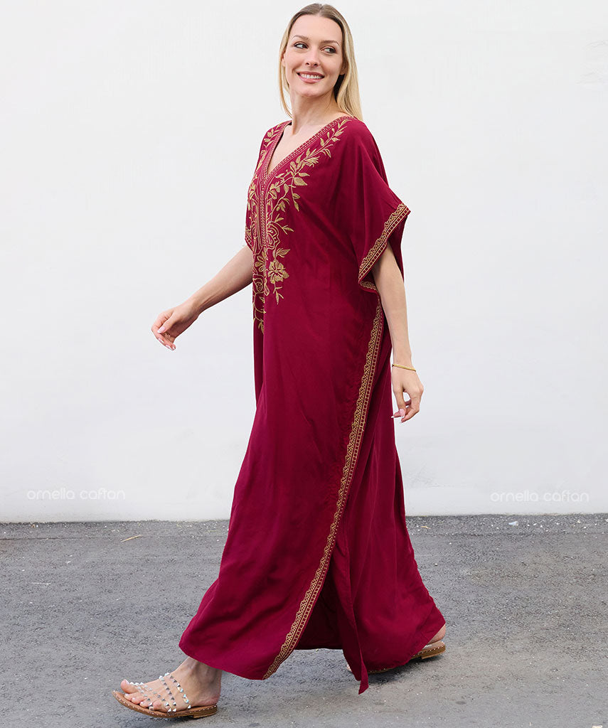 Kaftan Auge — Bordô | Gata Raposa™