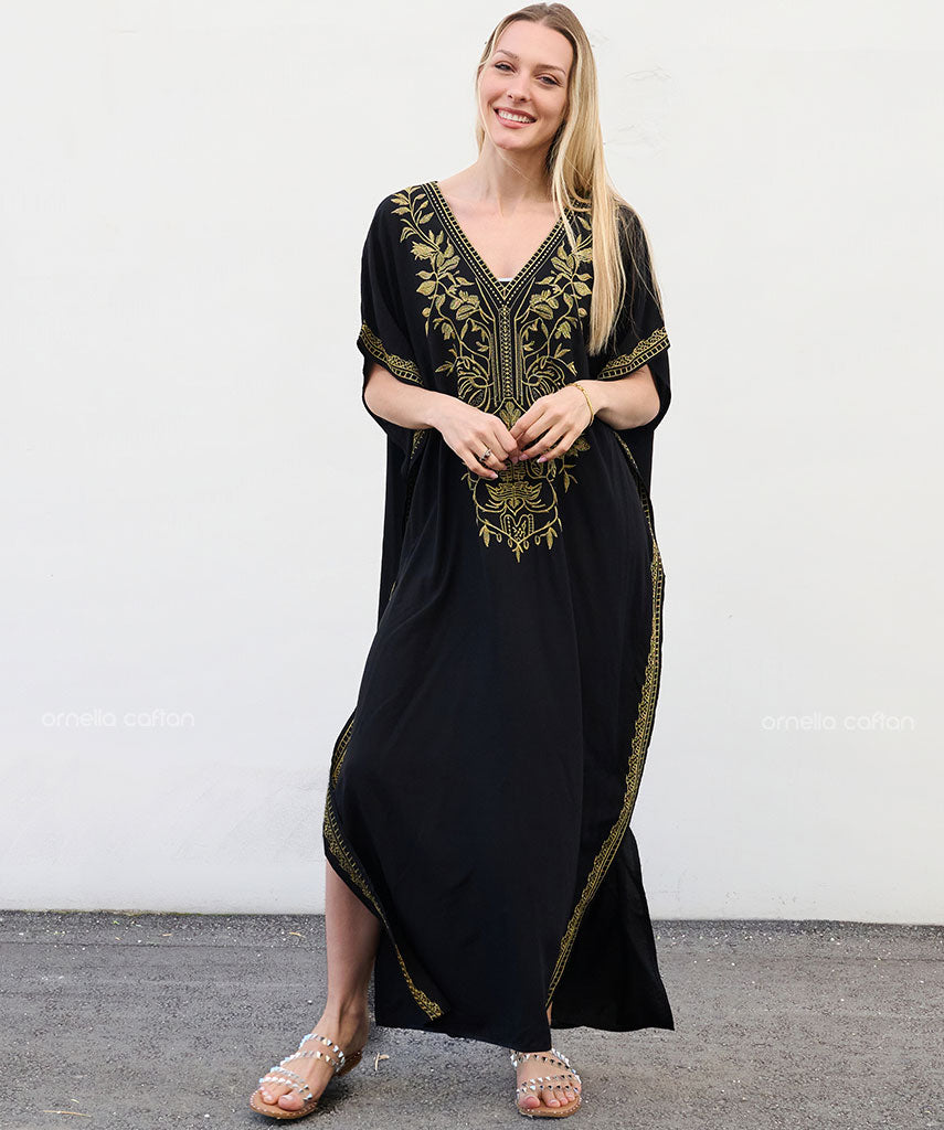 Kaftan Auge — Preto  | Gata Raposa™
