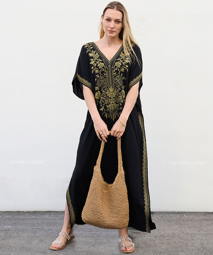 Kaftan Auge — Preto  | Gata Raposa™