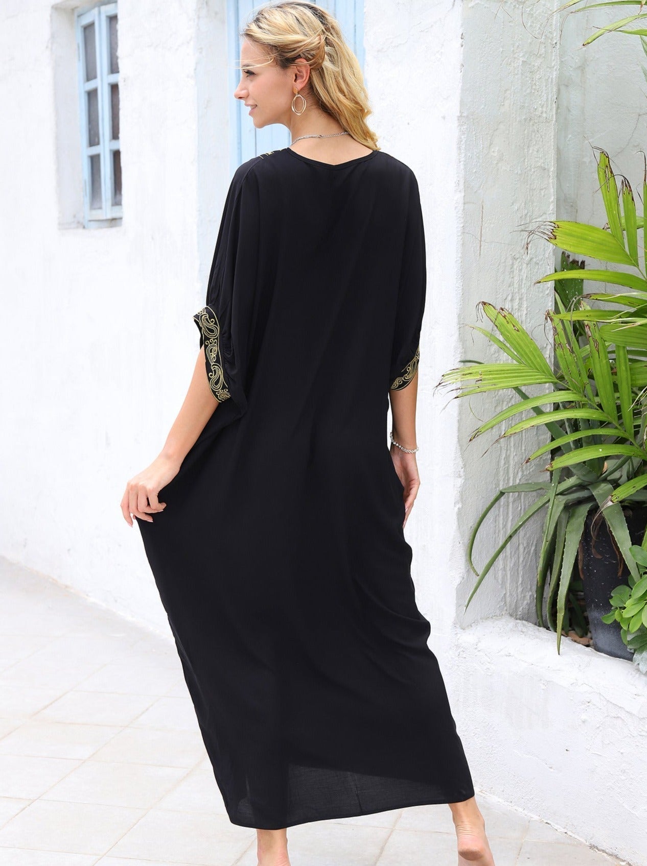 Kaftan Bordado Ravy Preto ™