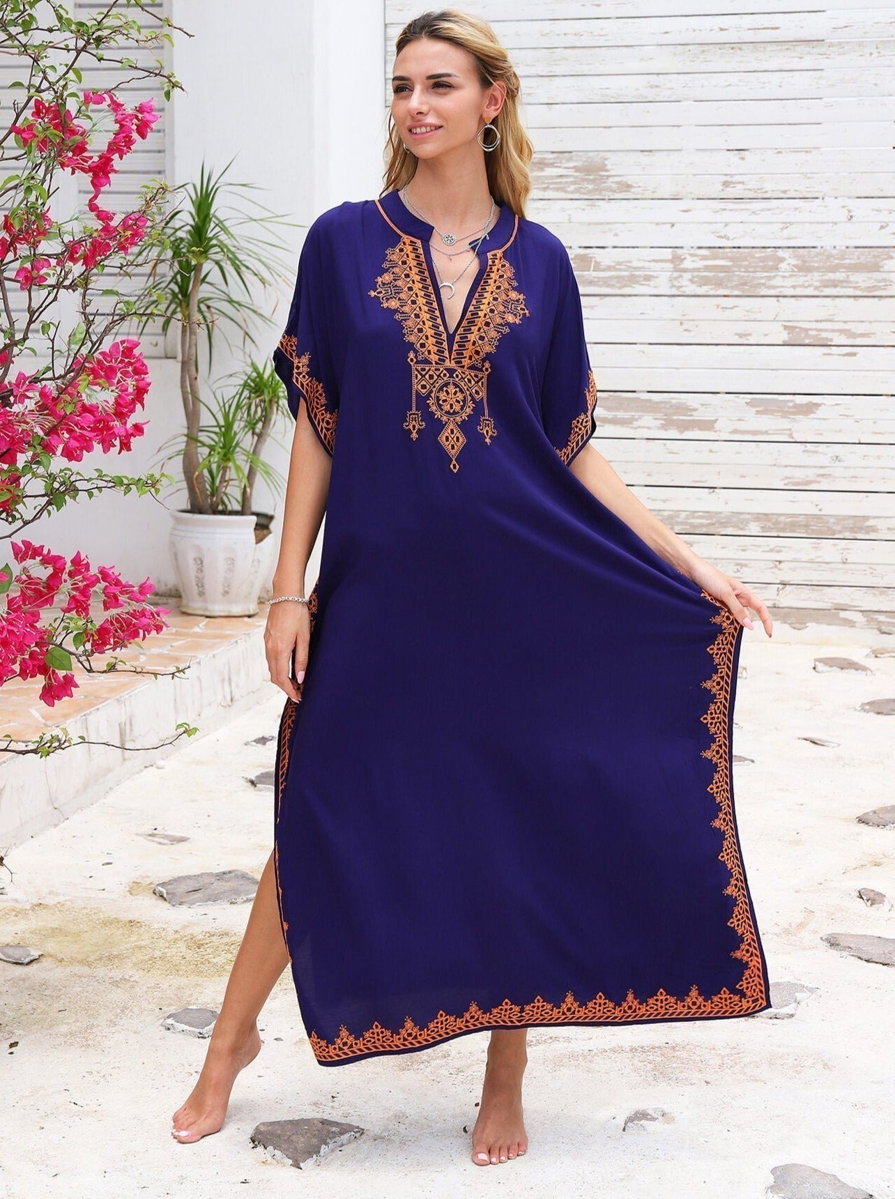 Kaftan Bordado Suzie Preto™