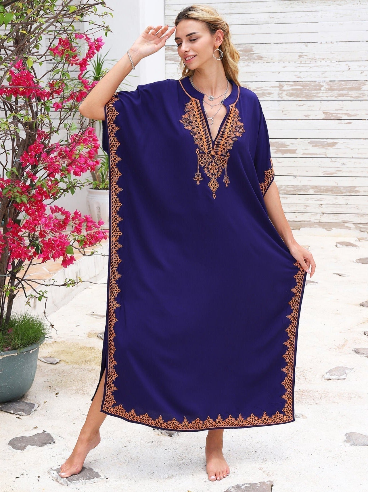 Kaftan Bordado Suzie Preto™