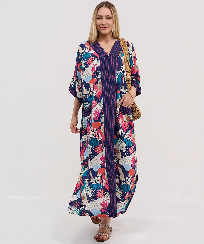 Kaftan Botânica — Magnólia | Gata Raposa™