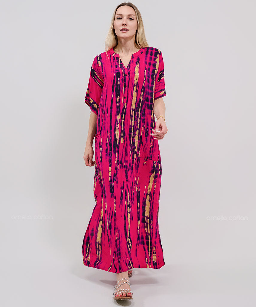 Kaftan Botânica — Carmim | Gata Raposa™