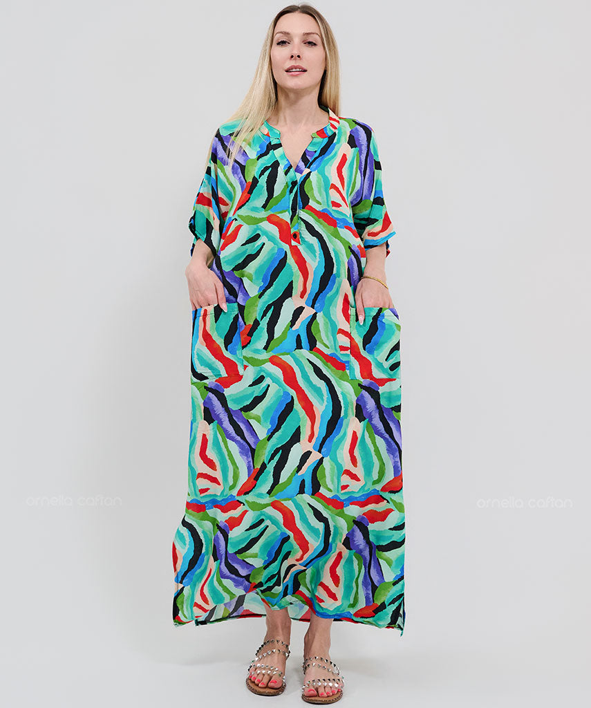 Kaftan Botânica — Capri | Gata Raposa™