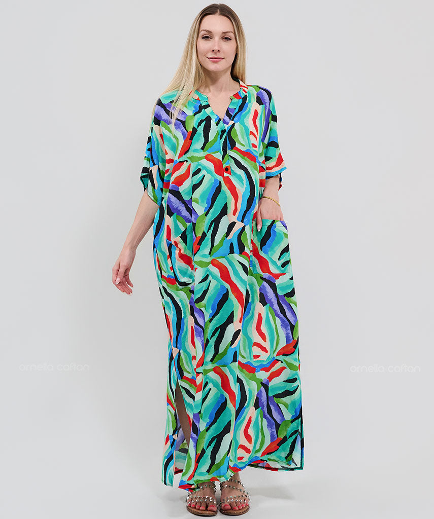 Kaftan Botânica — Capri | Gata Raposa™